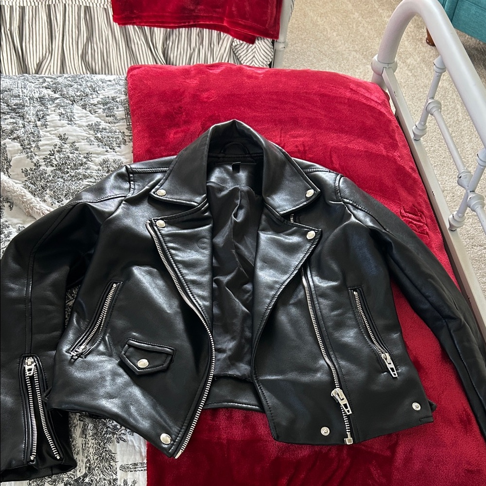 Blank NYC Black Leather Moto Jacket